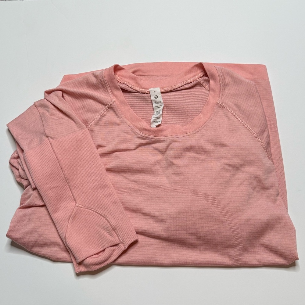Lululemon Swiftly Relaxed Long-Sleeve Shirt Coral (Hip Length)